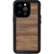 Natural Walnut Wood iPhone 15 Pro Waterproof Case
