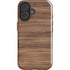 Natural Walnut Wood iPhone 16 Impact Case