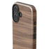 Natural Walnut Wood iPhone 16 Impact Case