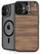 Natural Walnut Wood iPhone 16 Plus Kickstand Case
