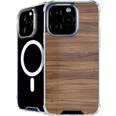 Natural Walnut Wood iPhone 16 Pro MagSafe Case