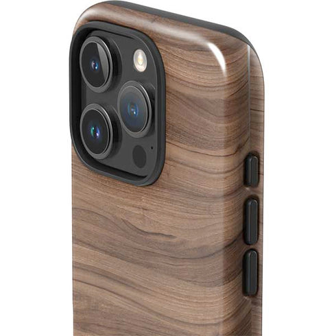 Natural Walnut Wood iPhone 16 Pro Max Impact Case