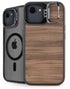 Natural Walnut Wood iPhone 16e Kickstand Case
