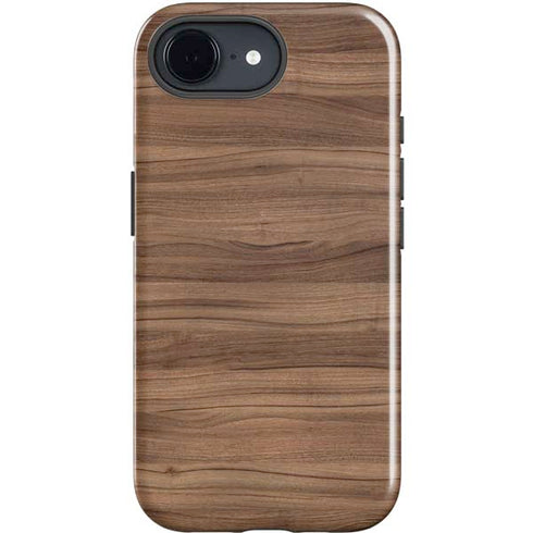 Natural Walnut Wood iPhone 16e Impact Case