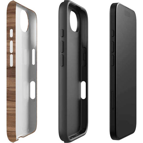 Natural Walnut Wood iPhone 16e Impact Case