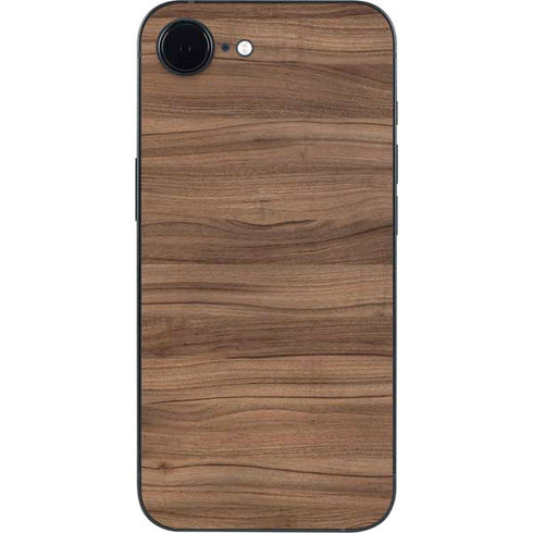 Natural Walnut Wood iPhone 16e Skin
