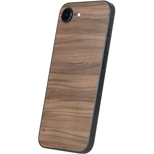 Natural Walnut Wood iPhone 16e Skin