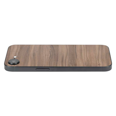 Natural Walnut Wood iPhone 16e Skin
