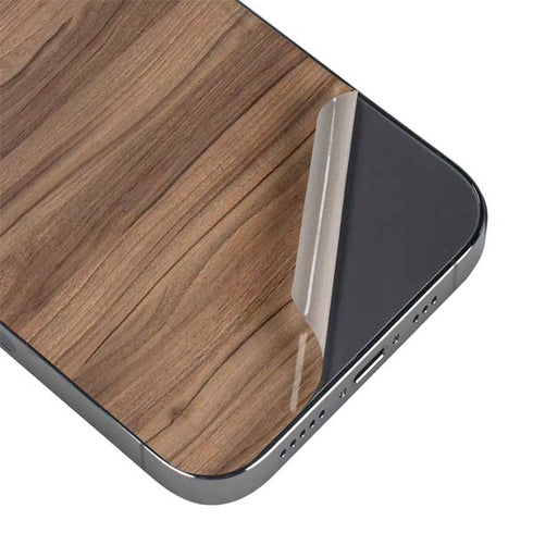 Natural Walnut Wood iPhone 16e Skin