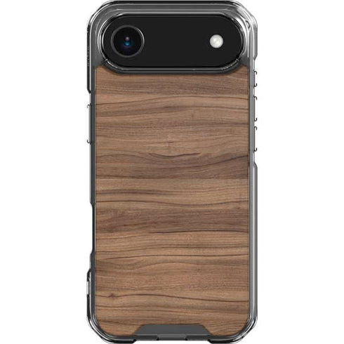 Natural Walnut Wood iPhone 17 Air Clear Case