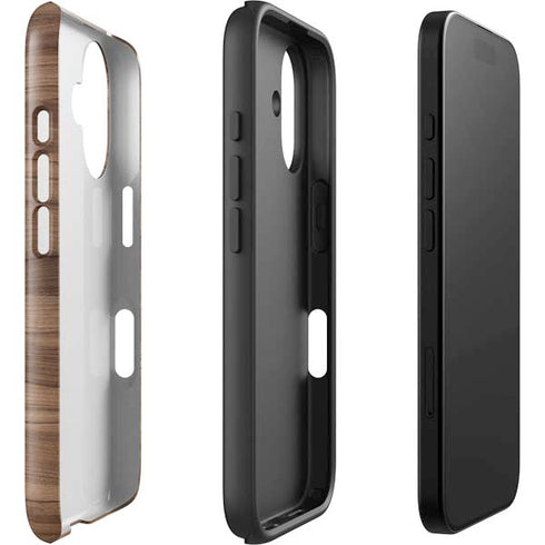 Natural Walnut Wood iPhone 17 Impact Case