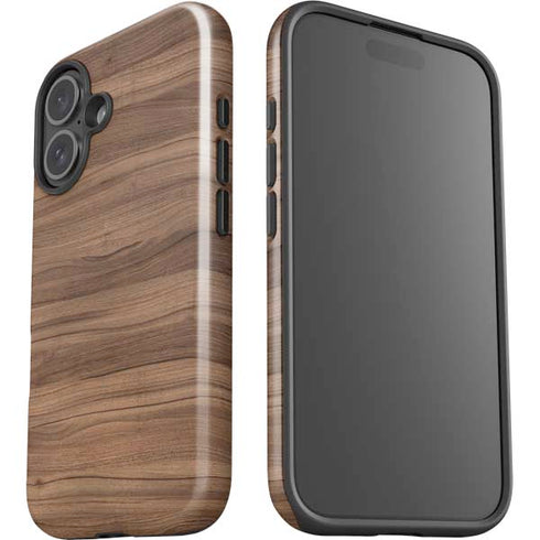 Natural Walnut Wood iPhone 17 Impact Case