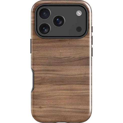 Natural Walnut Wood iPhone 17 Pro Impact Case