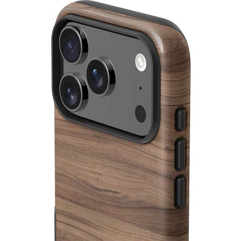 Natural Walnut Wood iPhone 17 Pro Impact Case