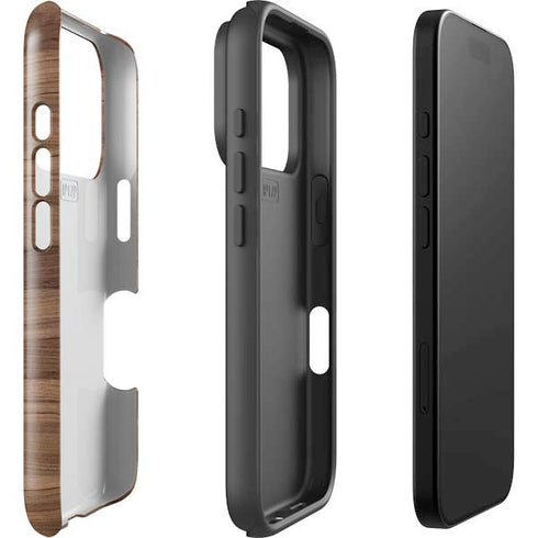 Natural Walnut Wood iPhone 17 Pro Impact Case