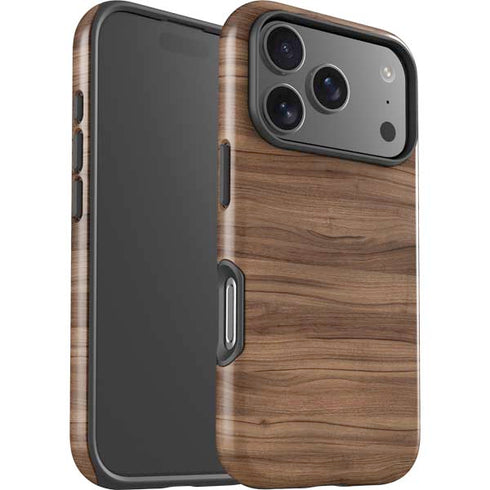 Natural Walnut Wood iPhone 17 Pro Impact Case