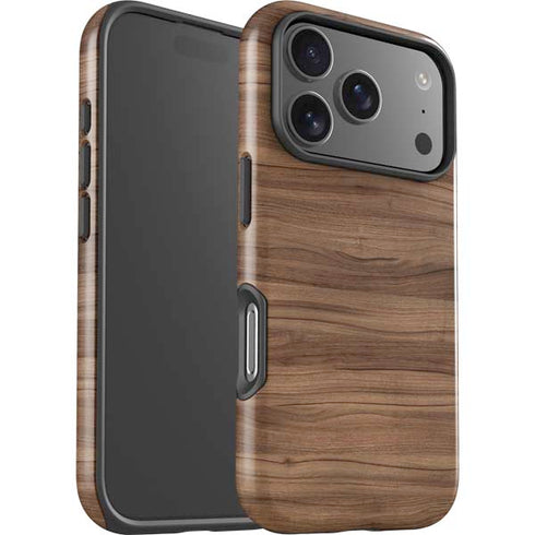 Natural Walnut Wood iPhone 17 Pro Max Impact Case