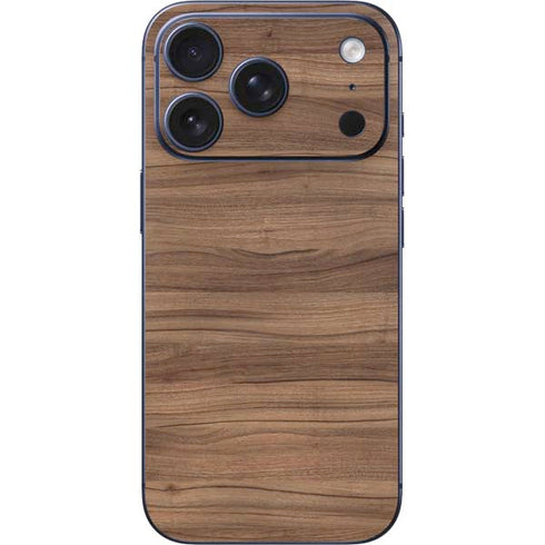 Natural Walnut Wood iPhone 17 Pro Max Skin