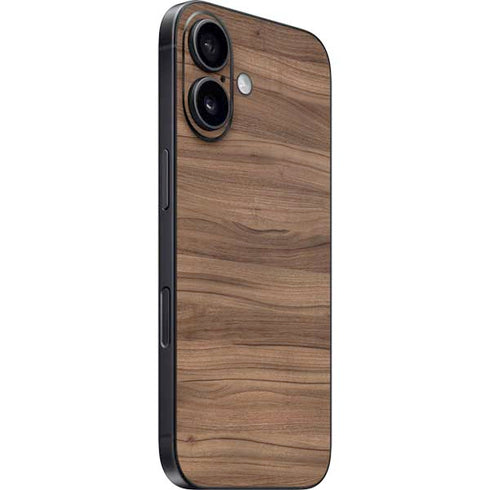 Natural Walnut Wood iPhone 17 Skin