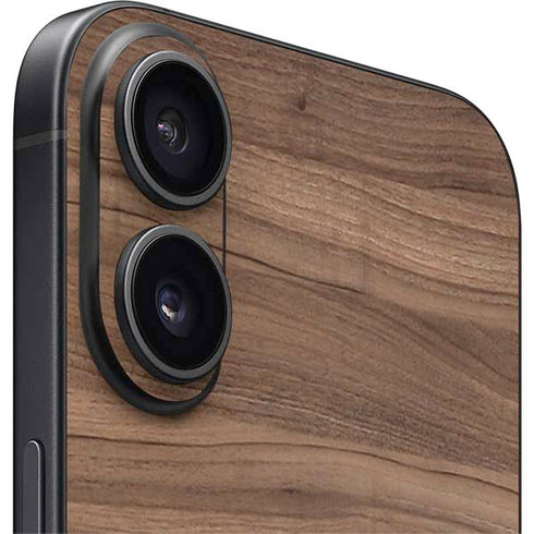 Natural Walnut Wood iPhone 17 Skin