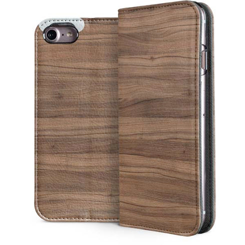 Natural Walnut Wood iPhone 7 Folio Case