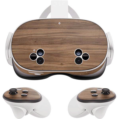 Natural Walnut Wood Meta Quest 3S Skin