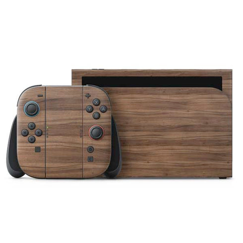 Natural Walnut Wood Nintendo Skins