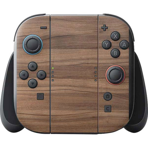 Natural Walnut Wood Nintendo Switch 2 (2025) with Joy-Con Skin