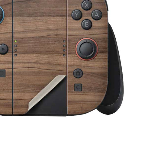 Natural Walnut Wood Nintendo Switch 2 (2025) Joy-Con Controller Skin