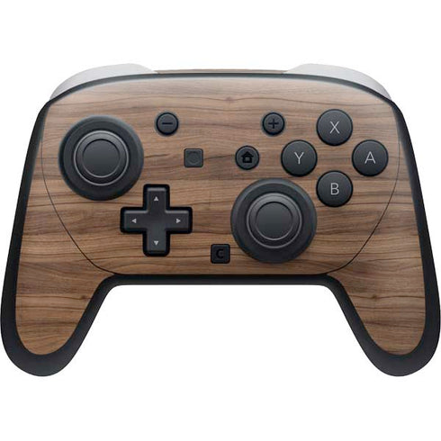 Natural Walnut Wood Nintendo Switch 2 (2025) Pro Controller Skin