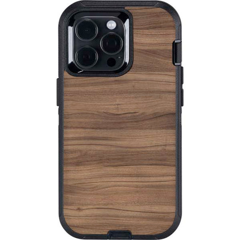Natural Walnut Wood Otterbox Defender iPhone Skin