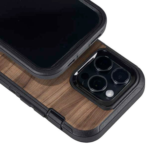 Natural Walnut Wood Otterbox Defender iPhone Skin