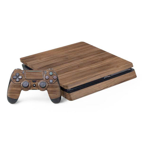 Natural Walnut Wood PlayStation PS4 Skins