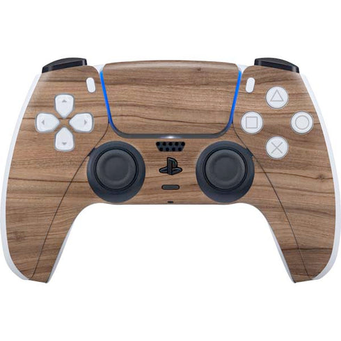 Natural Walnut Wood PlayStation PS5 Skins
