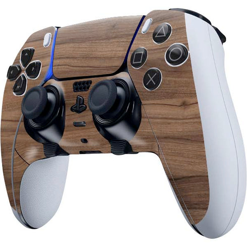 Natural Walnut Wood PS5 DualSense Edge Pro Controller Skin