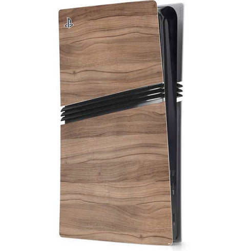 Natural Walnut Wood PS5 Pro Console Skin