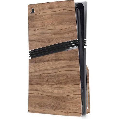 Natural Walnut Wood PS5 Pro Disk Console Skin