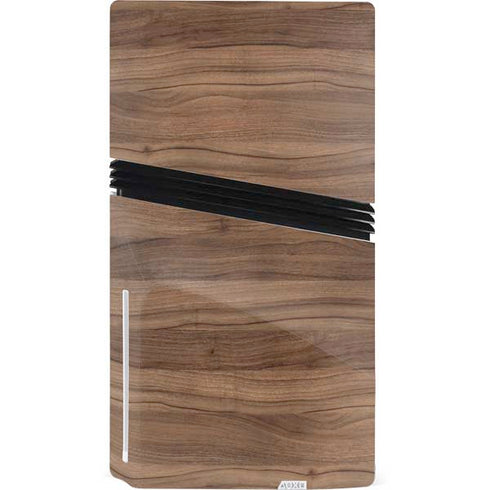 Natural Walnut Wood PS5 Pro Disk Console Skin