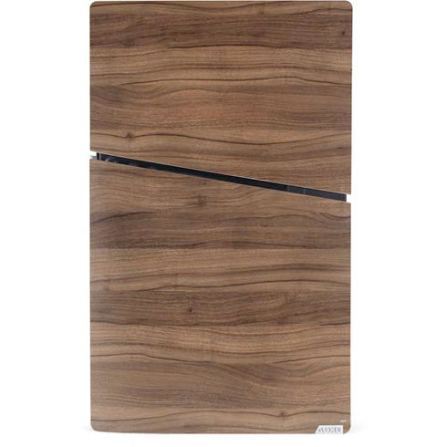 Natural Walnut Wood PS5 Slim Digital Edition Console Skin