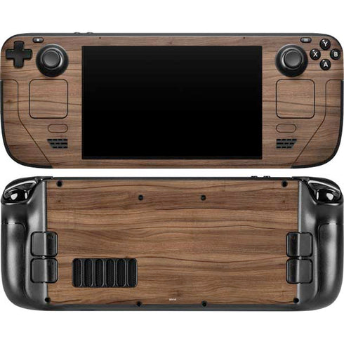 Natural Walnut Wood Steam Deck Handheld Gaming Computer OLED Skin