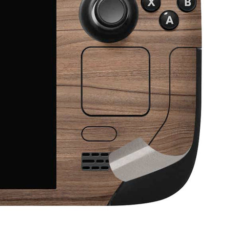 Natural Walnut Wood Steam Deck Handheld Gaming Computer OLED Skin