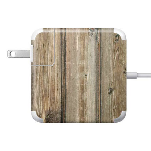 Natural Weathered Wood 85W Power Adapter (15 and 17 inch MacBook Pro Charger) Skin