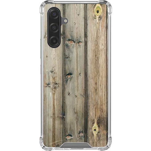 Natural Weathered Wood Galaxy A17 Clear Case