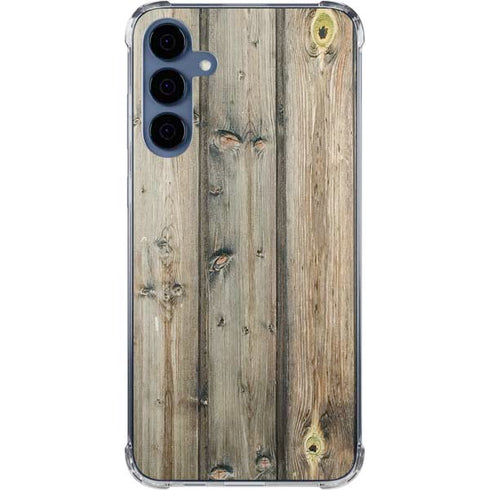 Natural Weathered Wood Galaxy A35 5G Clear Case