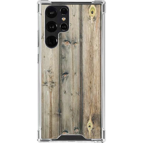 Natural Weathered Wood Galaxy S23 Ultra Clear Case