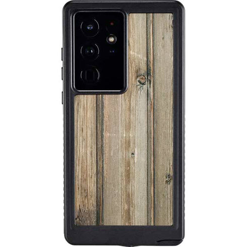 Natural Weathered Wood Galaxy S24 Ultra Waterproof Case