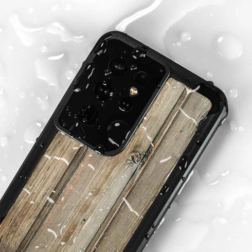 Natural Weathered Wood Galaxy S24 Ultra Waterproof Case