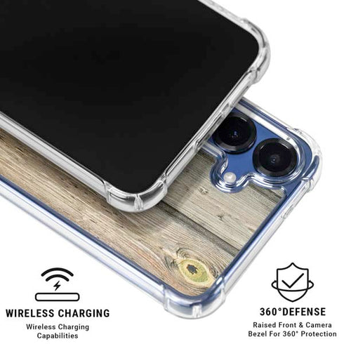 Natural Weathered Wood Galaxy S25 Clear Case