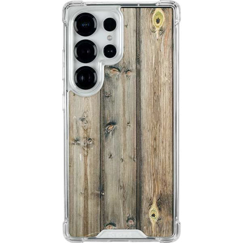 Natural Weathered Wood Galaxy S25 Ultra Clear Case
