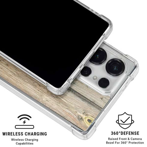 Natural Weathered Wood Galaxy S25 Ultra Clear Case
